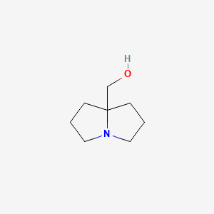 Hexahydro-1H-pyrrolizin-7a-ylmethanol chemical structure (CAS 78449-72-6)
