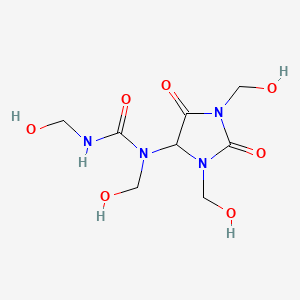 1-(1,3-Bis(hydroxymethyl)-2,5-dioxoimidazolidin-4-yl)-1,3-bis(hydroxymethyl)urea chemical structure (CAS 78491-02-8)