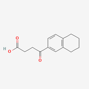 4-Oxo-4-(5,6,7,8-tetrahydronaphthalen-2-yl)butanoic acid chemical structure (CAS 785-17-1)