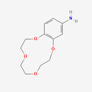 2,3,5,6,8,9-Hexahydrobenzo[b][1,4,7,10]tetraoxacyclododecin-12-amine chemical structure (CAS 78554-68-4)