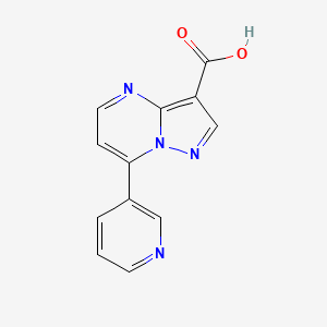 7-(Pyridin-3-yl)pyrazolo[1,5-a]pyrimidine-3-carboxylic acid chemical structure (CAS 78562-29-5)