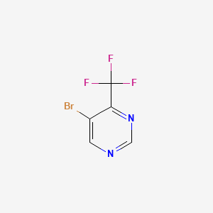 5-Bromo-4-(trifluoromethyl)pyrimidine chemical structure (CAS 785777-88-0)