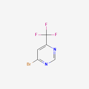 4-Bromo-6-(trifluoromethyl)pyrimidine chemical structure (CAS 785777-89-1)