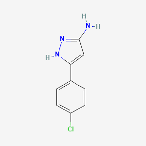 5-(4-Chlorophenyl)-1H-pyrazol-3-amine chemical structure (CAS 78583-81-0)
