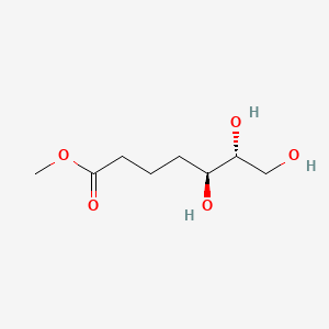 (5S,6R)-Methyl 5,6,7-trihydroxyheptanoate chemical structure (CAS 78606-80-1)