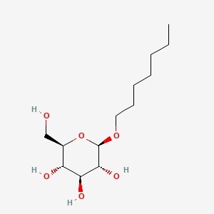 (2R,3R,4S,5S,6R)-2-(Heptyloxy)-6-(hydroxymethyl)tetrahydro-2H-pyran-3,4,5-triol chemical structure (CAS 78617-12-6)