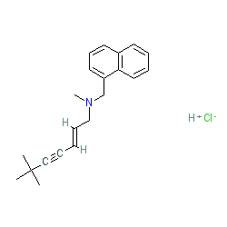 (E)-N,6,6-Trimethyl-N-(naphthalen-1-ylmethyl)hept-2-en-4-yn-1-amine hydrochloride chemical structure (CAS 78628-80-5)
