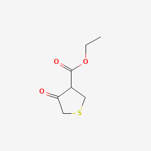 Ethyl 4-oxotetrahydrothiophene-3-carboxylate chemical structure (CAS 78647-31-1)