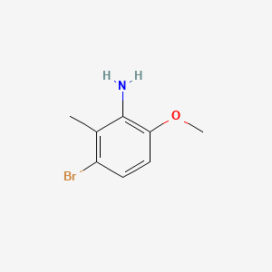 3-Bromo-6-methoxy-2-methylaniline chemical structure (CAS 786596-55-2)