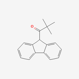 1-(9H-Fluoren-9-yl)-2,2-dimethylpropan-1-one chemical structure (CAS 786657-15-6)