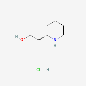 (S)-2-(2-Hydroxyethyl)piperidine hydrochloride chemical structure (CAS 786684-21-7)