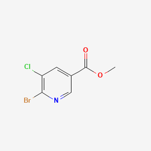 Methyl 6-bromo-5-chloronicotinate chemical structure (CAS 78686-80-3)