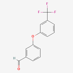 3-(3-(Trifluoromethyl)phenoxy)benzaldehyde chemical structure (CAS 78725-46-9)