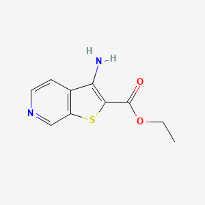Ethyl 3-aminothieno[2,3-c]pyridine-2-carboxylate chemical structure (CAS 78790-83-7)