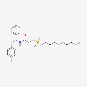 3-(Decyldimethylsilyl)-N-(1-phenyl-2-(p-tolyl)ethyl)propanamide chemical structure (CAS 78934-83-5)