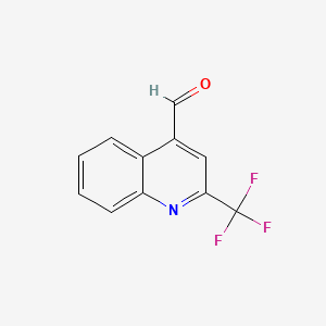 2-(Trifluoromethyl)quinoline-4-carbaldehyde chemical structure (CAS 78946-17-5)
