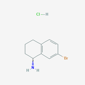 (R)-7-Bromo-1,2,3,4-tetrahydro-naphthalen-1-ylamine hydrochloride chemical structure (CAS 789490-65-9)
