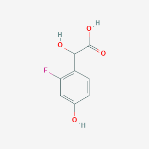 2-(2-Fluoro-4-hydroxyphenyl)-2-hydroxyacetic acid chemical structure (CAS 78989-55-6)