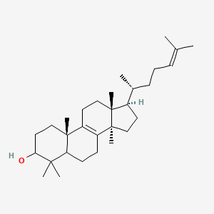 (3S,5R,10S,13R,14R,17R)-4,4,10,13,14-Pentamethyl-17-((R)-6-methylhept-5-en-2-yl)-2,3,4,5,6,7,10,11,12,13,14,15,16,17-tetradecahydro-1H-cyclopenta[a]phenanthren-3-ol chemical structure (CAS 79-63-0)
