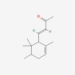 4-(2,5,6,6-Tetramethylcyclohex-2-en-1-yl)but-3-en-2-one chemical structure (CAS 79-69-6)