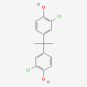 4,4'-(Propane-2,2-diyl)bis(2-chlorophenol) chemical structure (CAS 79-98-1)