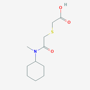 2-((2-(Cyclohexyl(methyl)amino)-2-oxoethyl)thio)acetic acid chemical structure (CAS 790232-10-9)