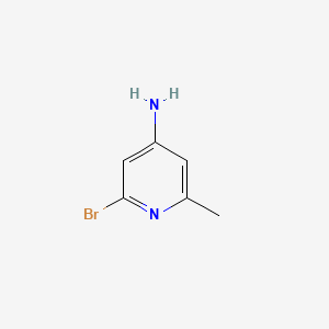 2-Bromo-6-methylpyridin-4-amine chemical structure (CAS 79055-59-7)
