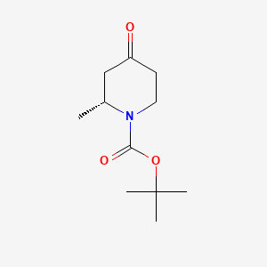 (R)-tert-Butyl 2-methyl-4-oxopiperidine-1-carboxylate chemical structure (CAS 790667-43-5)