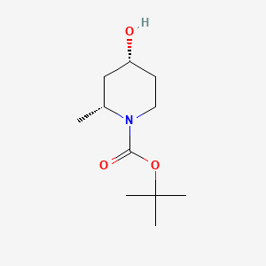 (2R,4R)-tert-Butyl 4-hydroxy-2-methylpiperidine-1-carboxylate chemical structure (CAS 790667-44-6)