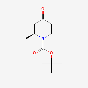 (S)-tert-Butyl 2-methyl-4-oxopiperidine-1-carboxylate chemical structure (CAS 790667-49-1)