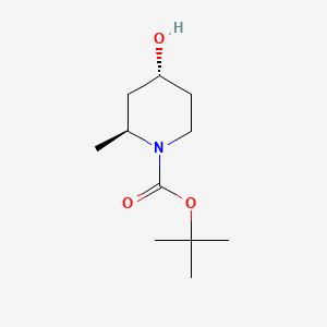 (2S,4R)-tert-Butyl 4-hydroxy-2-methylpiperidine-1-carboxylate chemical structure (CAS 790667-91-3)
