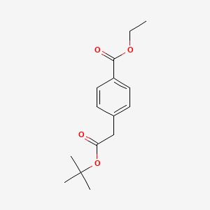 Ethyl 4-(2-(tert-butoxy)-2-oxoethyl)benzoate chemical structure (CAS 790714-66-8)