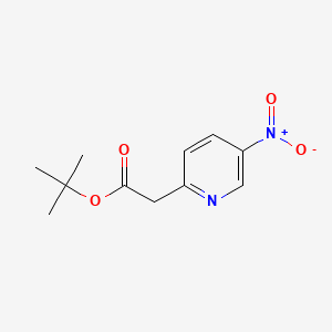 tert-Butyl 2-(5-nitropyridin-2-yl)acetate chemical structure (CAS 790714-73-7)