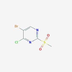5-Bromo-4-chloro-2-(methylsulfonyl)pyrimidine chemical structure (CAS 79091-24-0)