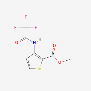 Methyl 3-(2,2,2-trifluoroacetamido)thiophene-2-carboxylate chemical structure (CAS 79128-68-0)