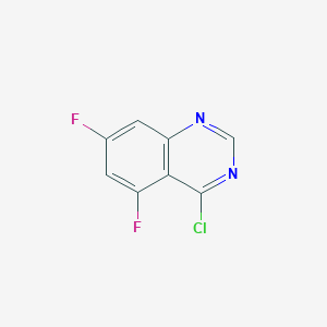 4-Chloro-5,7-difluoroquinazoline chemical structure (CAS 791602-75-0)