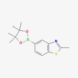 2-Methyl-5-(4,4,5,5-tetramethyl-1,3,2-dioxaborolan-2-yl)benzo[d]thiazole chemical structure (CAS 791614-90-9)