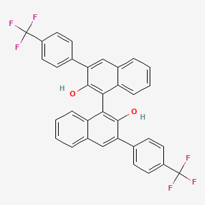 (R)-3,3'-Bis[4-(trifluoromethyl)phenyl]-[1,1'-binaphthalene]-2,2'-diol chemical structure (CAS 791616-58-5)