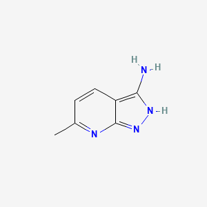 6-Methyl-1H-pyrazolo[3,4-b]pyridin-3-amine chemical structure (CAS 79173-38-9)
