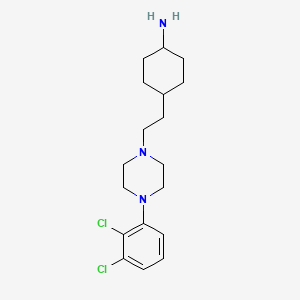 trans-4-(2-(4-(2,3-Dichlorophenyl)piperazin-1-yl)ethyl)cyclohexan-1-amine chemical structure (CAS 791778-53-5)
