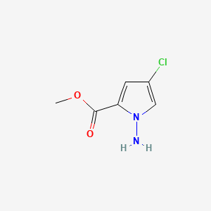 Methyl 1-amino-4-chloro-1H-pyrrole-2-carboxylate chemical structure (CAS 791780-57-9)