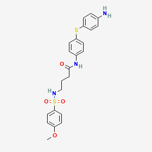N-(4-((4-Aminophenyl)thio)phenyl)-4-(4-methoxyphenylsulfonamido)butanamide chemical structure (CAS 791835-21-7)