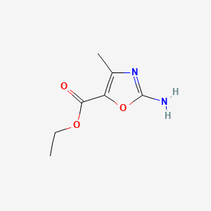 Ethyl 2-amino-4-methyloxazole-5-carboxylate chemical structure (CAS 79221-15-1)
