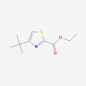 Ethyl 4-(tert-butyl)thiazole-2-carboxylate chemical structure (CAS 79247-72-6)