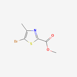 Methyl 5-bromo-4-methylthiazole-2-carboxylate chemical structure (CAS 79247-79-3)