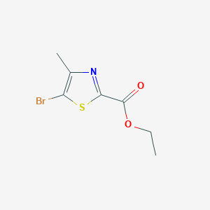Ethyl 5-bromo-4-methylthiazole-2-carboxylate chemical structure (CAS 79247-80-6)