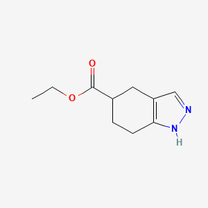 Ethyl 4,5,6,7-tetrahydro-1H-indazole-5-carboxylate chemical structure (CAS 792848-34-1)