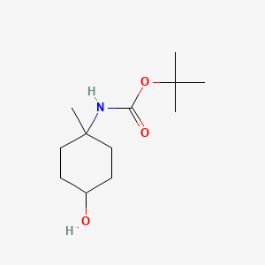 tert-Butyl (4-hydroxy-1-methylcyclohexyl)carbamate chemical structure (CAS 792913-83-8)