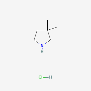 3,3-Dimethylpyrrolidine hydrochloride chemical structure (CAS 792915-20-9)
