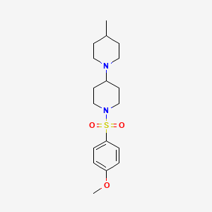 1'-((4-Methoxyphenyl)sulfonyl)-4-methyl-1,4'-bipiperidine chemical structure (CAS 792927-06-1)